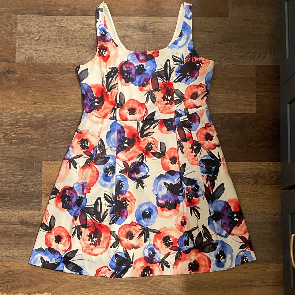 Carmen Marc Valvo Dress - Red, Blue, Black Floral